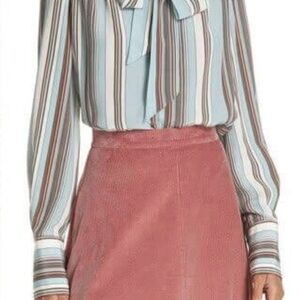 Elizabeth and James “Mimi” Draped Stripe Blouse | Size S | NWT